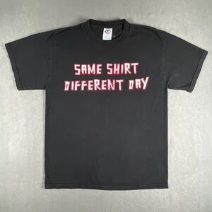 Same Shirt Different Day Tee Size M‎ Black Delta Pro Weight Funny Graphic Top